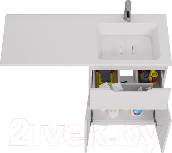 Изображение товара Тумба под умывальник Dreja Vega 60 / 99.0450 (белый глянец)