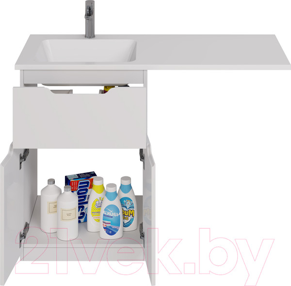 Изображение товара Тумба под умывальник Dreja Vega 60 / 99.0450 (белый глянец)