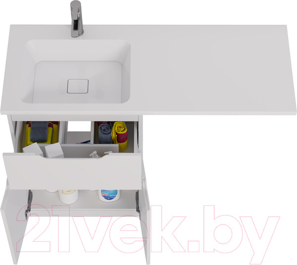 Изображение товара Тумба под умывальник Dreja Vega 60 / 99.0450 (белый глянец)