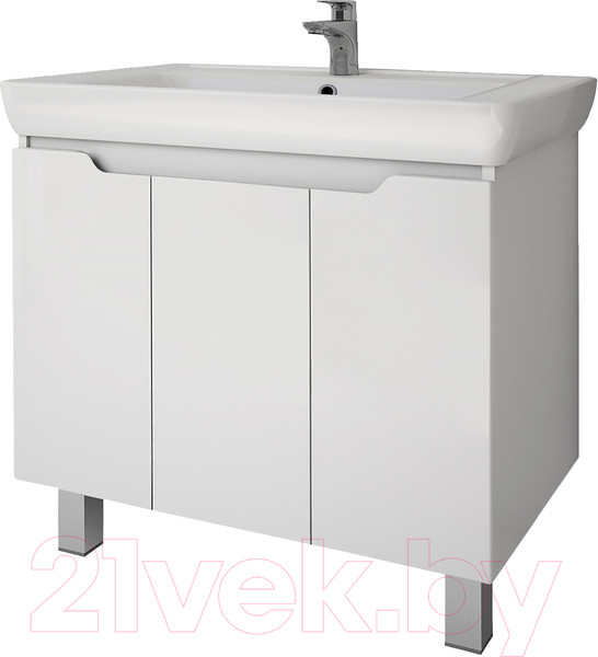 Изображение товара Тумба под умывальник Dreja Q Plus D 80 / 99.1006 (белый глянец)