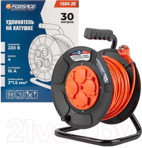Изображение товара Удлинитель на катушке Forsage F-1604-30(57841) (30м)