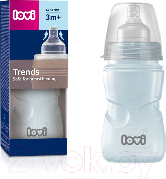 Изображение товара Бутылочка для кормления Lovi Trends / 21/563_gre (250мл)