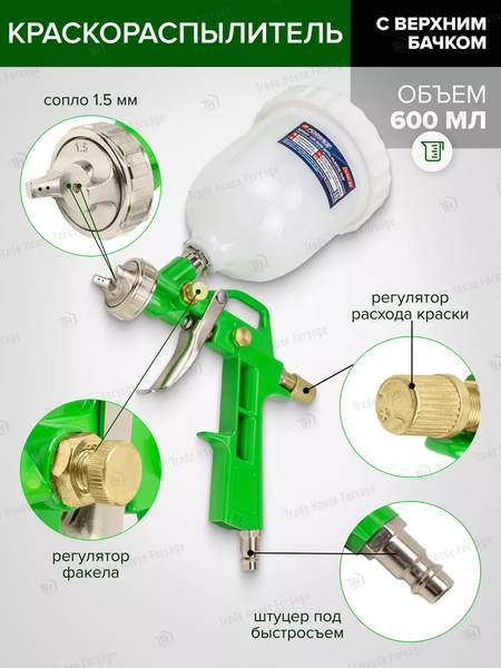 Изображение товара Пневматический краскопульт Forsage F-SGK-51 (58004)