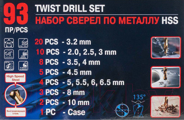 Изображение товара Набор сверл Forsage F-924U93