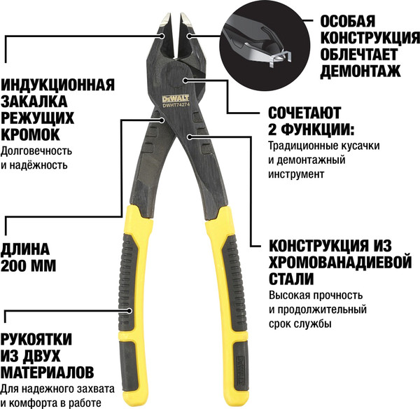 Изображение товара Бокорезы DeWalt DWHT0-74274