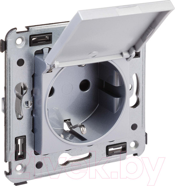 Изображение товара Розетка DKC Avanti / 4404013 (закаленная сталь)