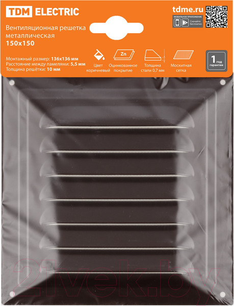 Изображение товара Решетка вентиляционная TDM SQ1807-0707