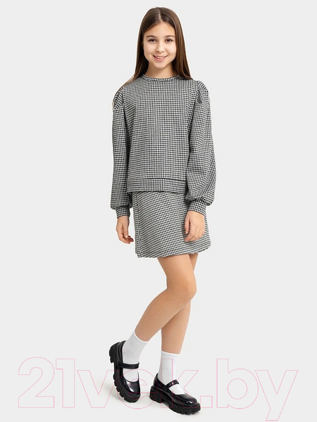 Изображение товара Лонгслив детский Mark Formelle 127919/1 (р.140-68, клетка виши)