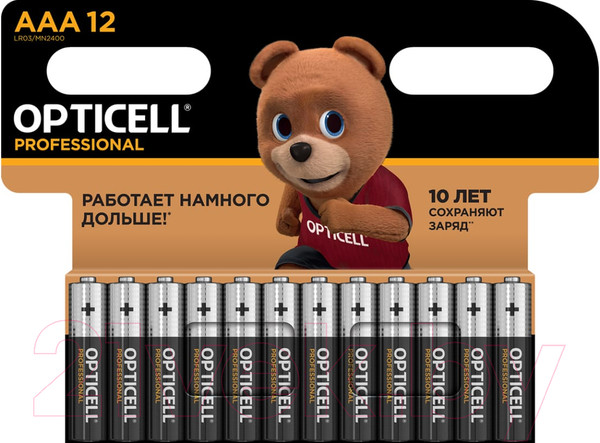 Изображение товара Комплект батареек Opticell Professional AAA 5052006 (12шт)