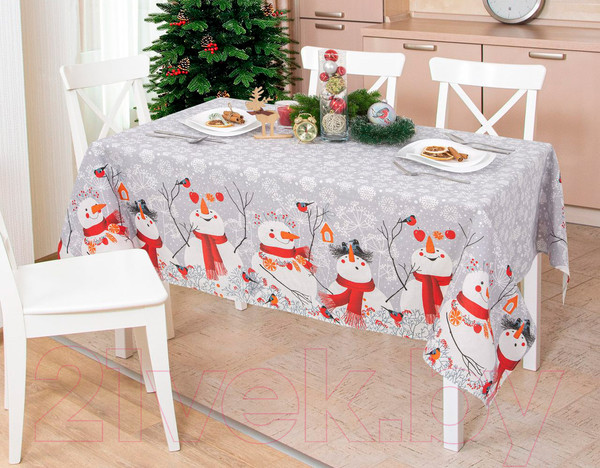 Изображение товара Скатерть АртПостель Снеговики (150x120)