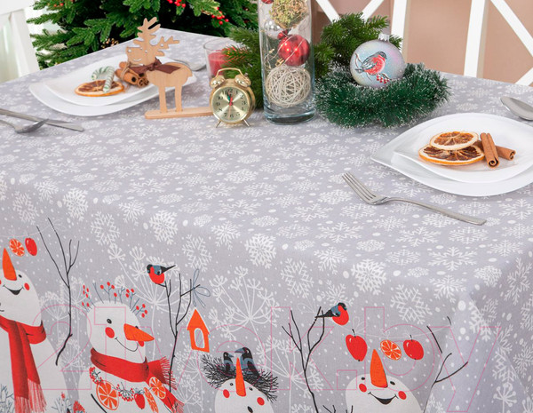 Изображение товара Скатерть АртПостель Снеговики (150x120)