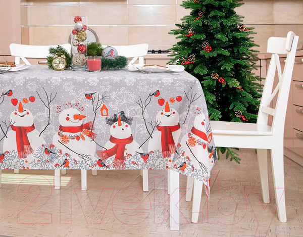 Изображение товара Скатерть АртПостель Снеговики (150x120)