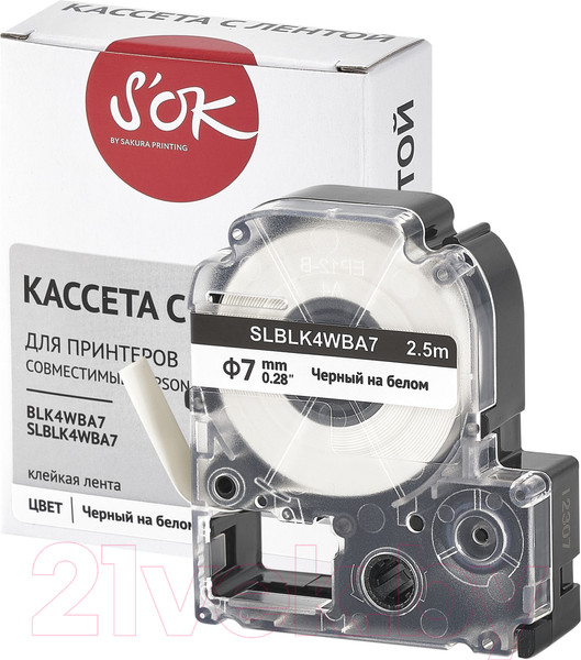 Изображение товара Картридж-лента S'OK SLBLK4WBA7