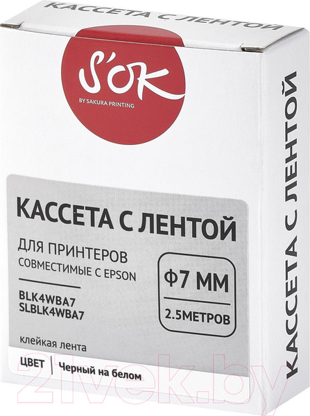 Изображение товара Картридж-лента S'OK SLBLK4WBA7
