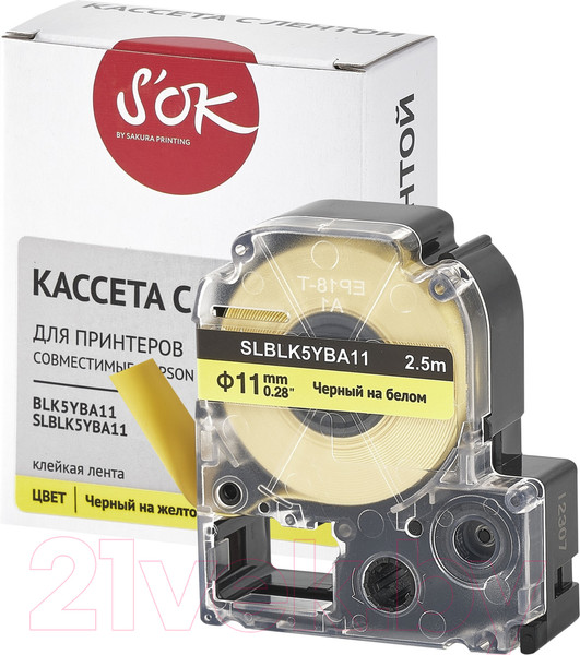 Изображение товара Картридж-лента S'OK SLBLK5YBA11