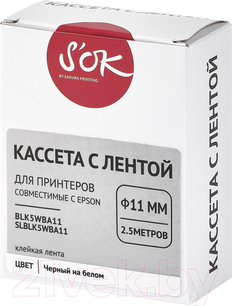 Изображение товара Картридж-лента S'OK SLBLK5WBA11