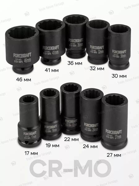 Изображение товара Набор головок слесарных ForceKraft FK-6108-9MPB