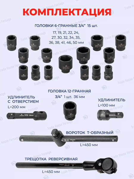 Изображение товара Универсальный набор инструментов Everforce EF-6212-5MPB(57865)