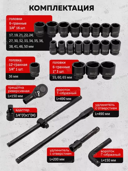 Изображение товара Универсальный набор инструментов Everforce EF-68262-5MPB (57867)