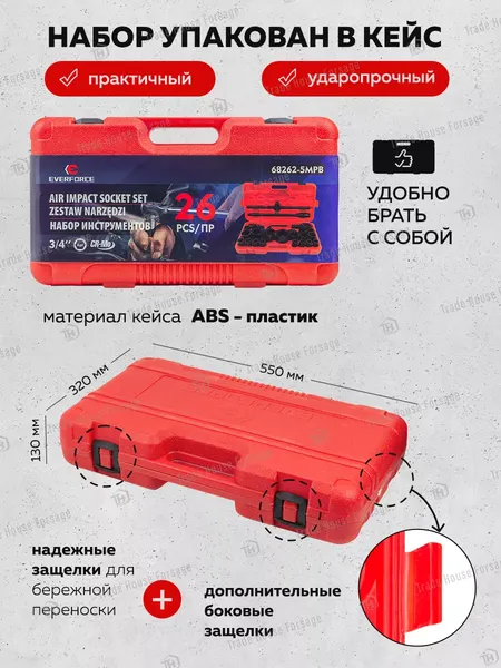 Изображение товара Универсальный набор инструментов Everforce EF-68262-5MPB (57867)