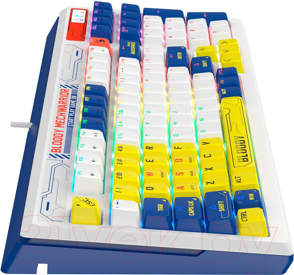 Изображение товара Клавиатура A4Tech Bloody B950 (синий/белый)