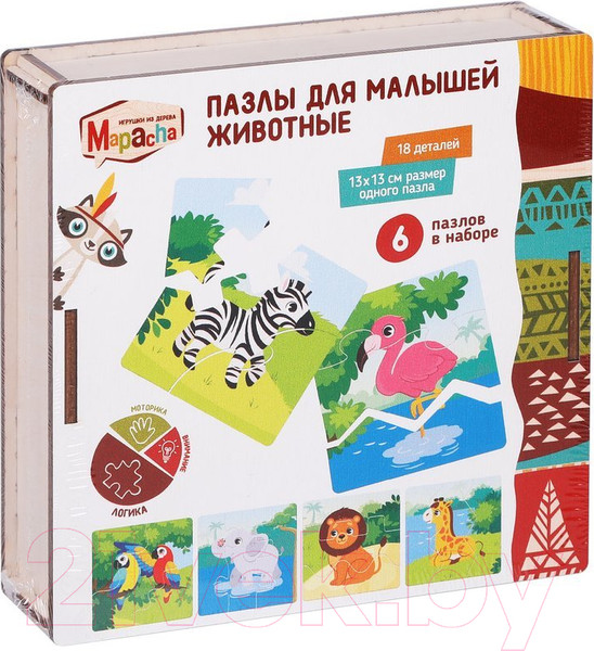 Изображение товара Развивающая игра Mapacha Животные с разным резом / 962029