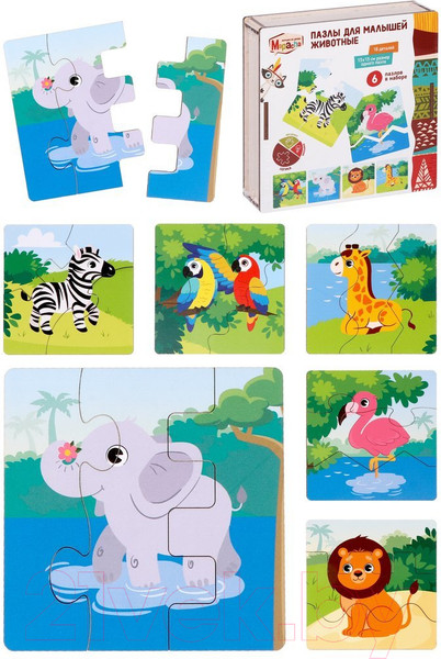 Изображение товара Развивающая игра Mapacha Животные с разным резом / 962029