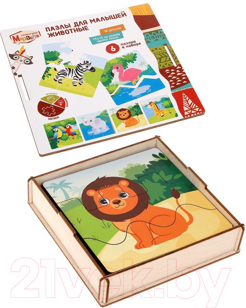 Изображение товара Развивающая игра Mapacha Животные с разным резом / 962029
