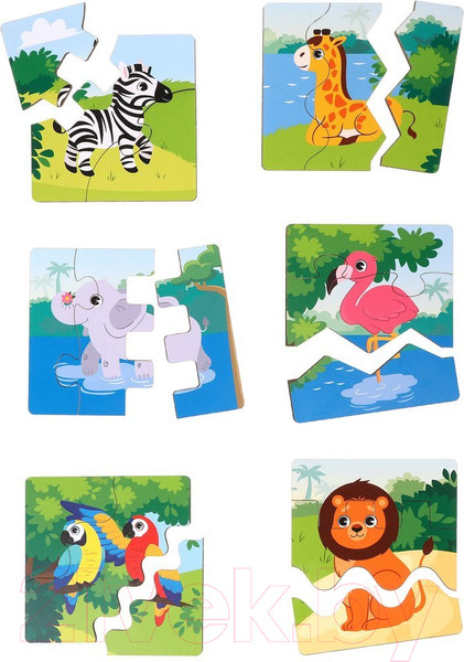 Изображение товара Развивающая игра Mapacha Животные с разным резом / 962029