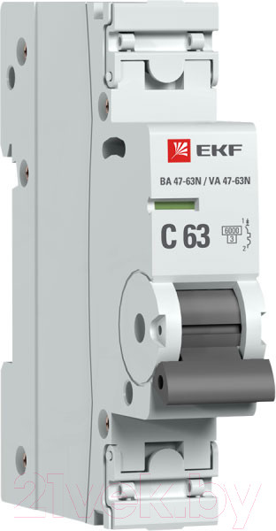 Изображение товара Выключатель автоматический EKF PROxima ВА 47-63N / M636163C
