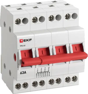 Изображение товара Переключатель EKF PROxima ТПС-63 4P 63А / TPS463