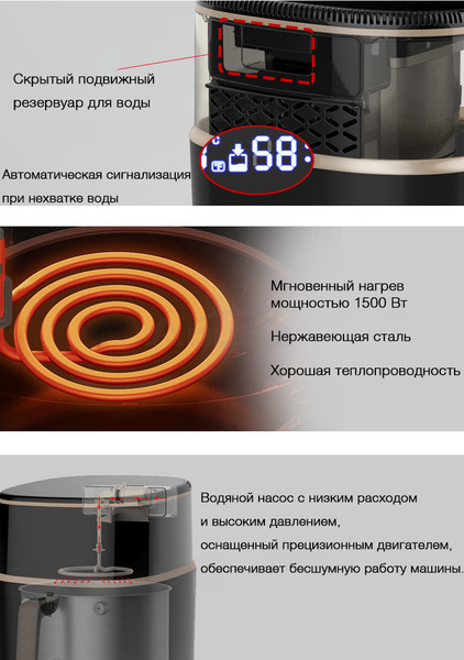 Изображение товара Аэрогриль Leacco Air Fryer AF017 (черный)