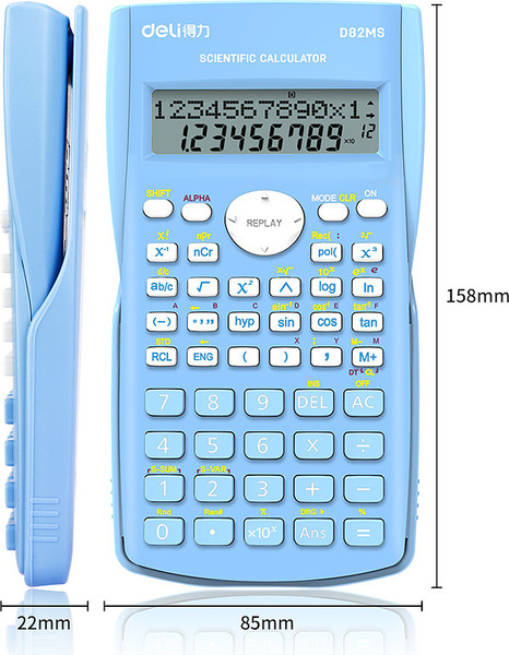 Изображение товара Калькулятор Deli Core / D82MS (голубой)