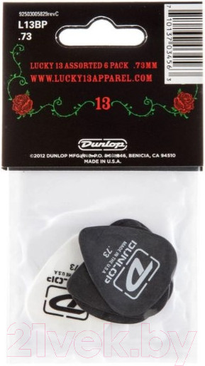 Изображение товара Набор медиаторов Dunlop Manufacturing Lucky L13BP.73