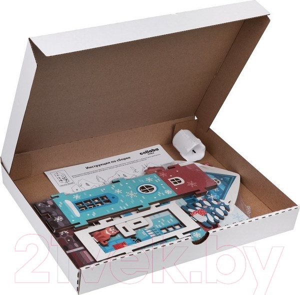 Изображение товара Кукольный домик Collaba Time Домик зимний с мезонином с LED-свечой / 962488