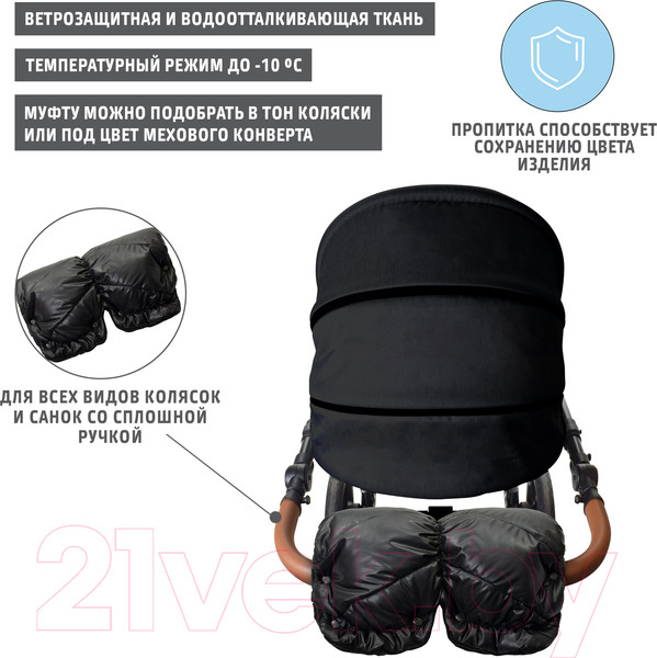 Изображение товара Муфта для коляски Nuovita Agio (черный)