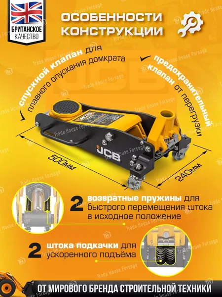 Изображение товара Подкатной домкрат JCB TH31501 (1.5т)
