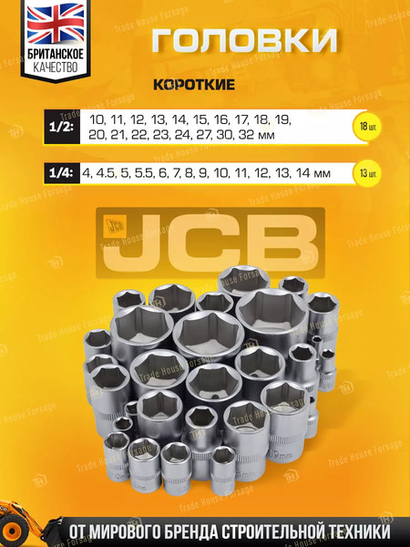 Изображение товара Универсальный набор инструментов JCB 4941-5(56914)