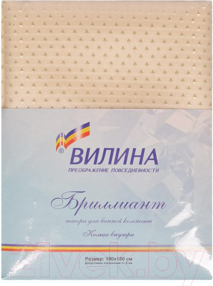 Изображение товара Шторка-занавеска для ванны V-line Бриллиант (ромб/слоновая кость)