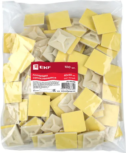 Изображение товара Площадка самоклеющаяся EKF plc-40x40 (100шт, белый)