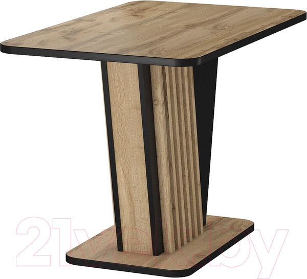 Изображение товара Обеденный стол Signal Nevio 125-170x75x76 (дуб артизан/черный)