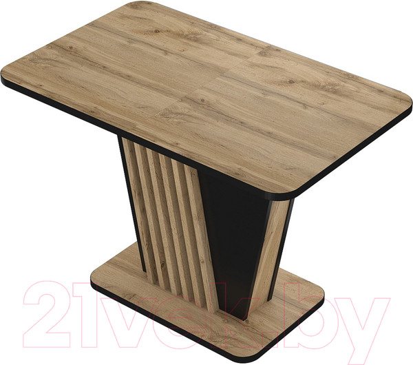 Изображение товара Обеденный стол Signal Nevio 125-170x75x76 (дуб артизан/черный)