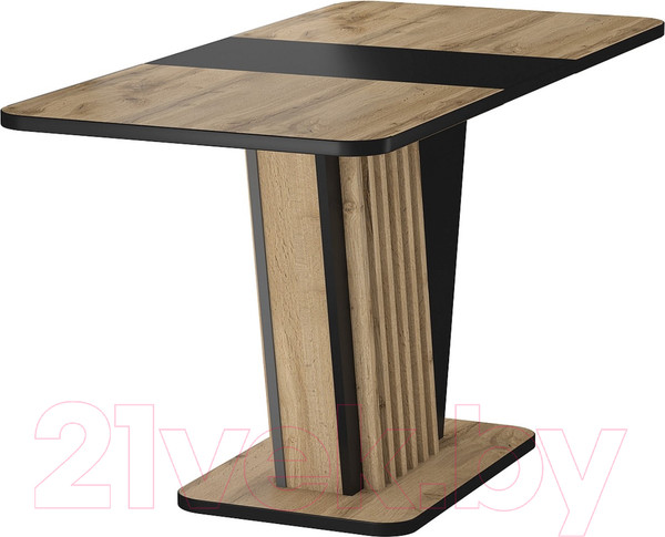 Изображение товара Обеденный стол Signal Nevio 125-170x75x76 (дуб артизан/черный)