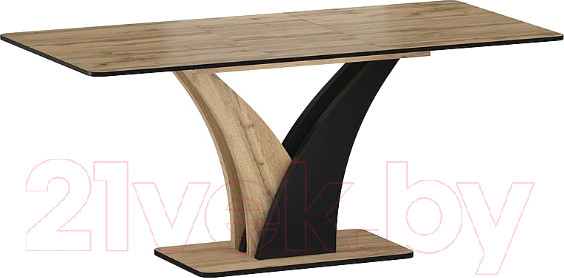 Изображение товара Обеденный стол Signal Vento 120-160x68x76 (дуб артизан/черный)