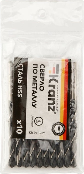 Изображение товара Набор сверл Kranz KR-91-0621