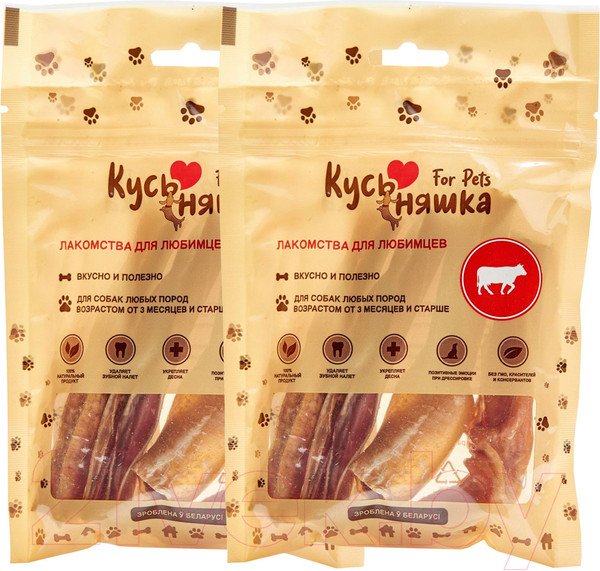 Изображение товара Набор лакомств для собак Кусьняшка Корень бычий (2уп)