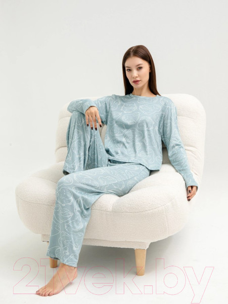 Изображение товара Комплект домашней одежды Mark Formelle 592468-1 (р.164/170-84-90, контурные совы)