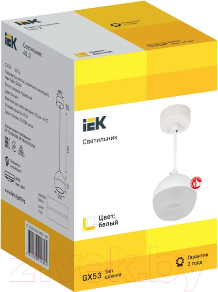 Изображение товара Потолочный светильник IEK LT-UCB0-4012-GX53-1-K01
