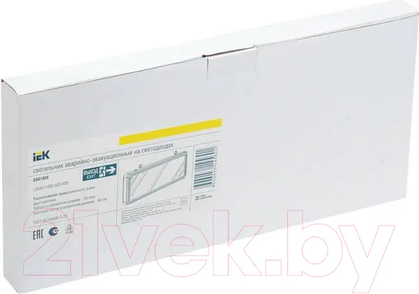 Изображение товара Светильник аварийный IEK ССА 1003 Выход-Exit / LSSA0-1003-003-K03