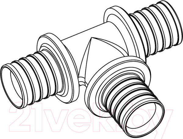 Изображение товара Тройник Rehau Rautitan RX Ду 16-20-16 / 13777471001